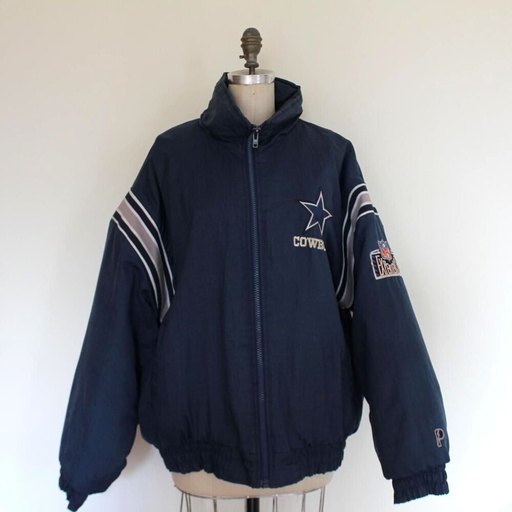 vintage 90's dallas cowboys nfl cowboys reversible pro player jacket